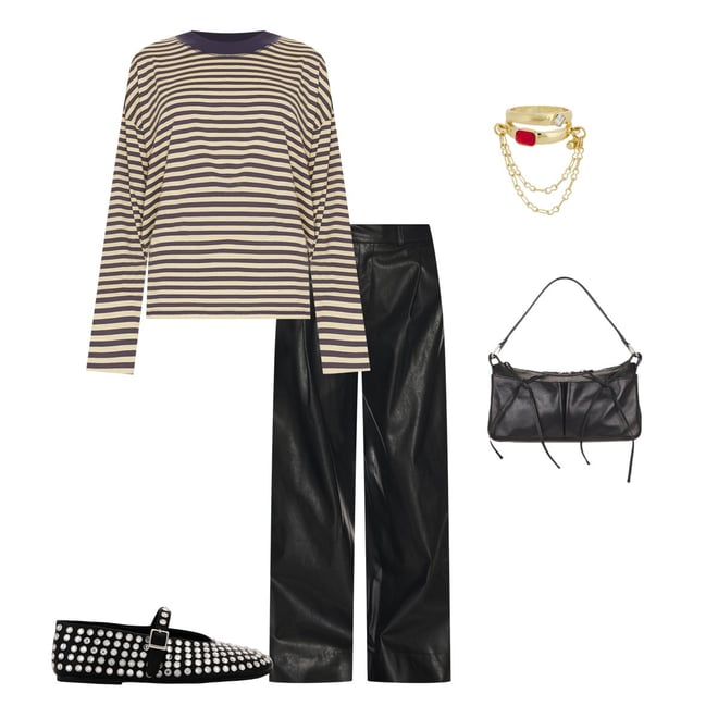 Tony Bianco MIAMI フラットシューズ - Black Nappa | REVOLVE