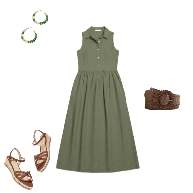 Sleeveless Linen Shirtdress | Talbots
