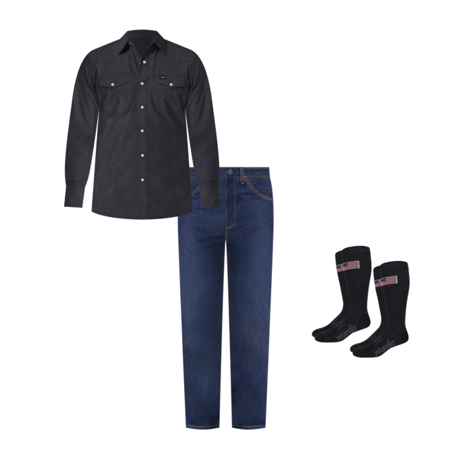 wrangler boot cut dress pants Wrangler Men's Black Wrancher Dress Jeans