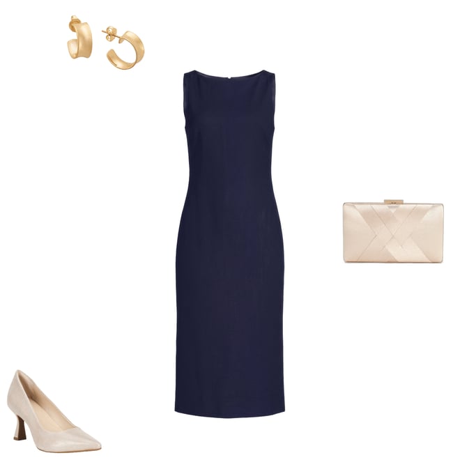 Investments Sleeveless Boat Neck Stretch Linen Sheath Midi Dress | Dillard's