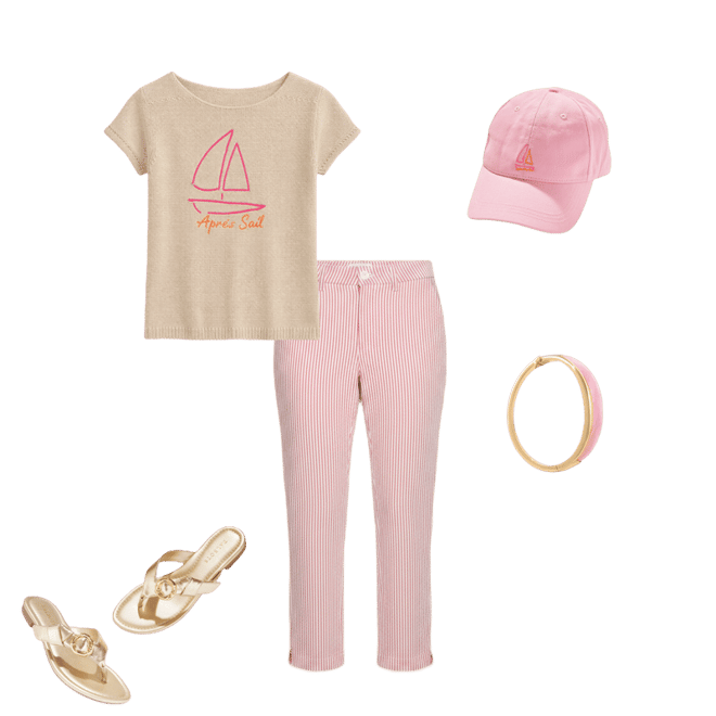 Seersucker Perfect Crop - Ocean Stripe | Talbots