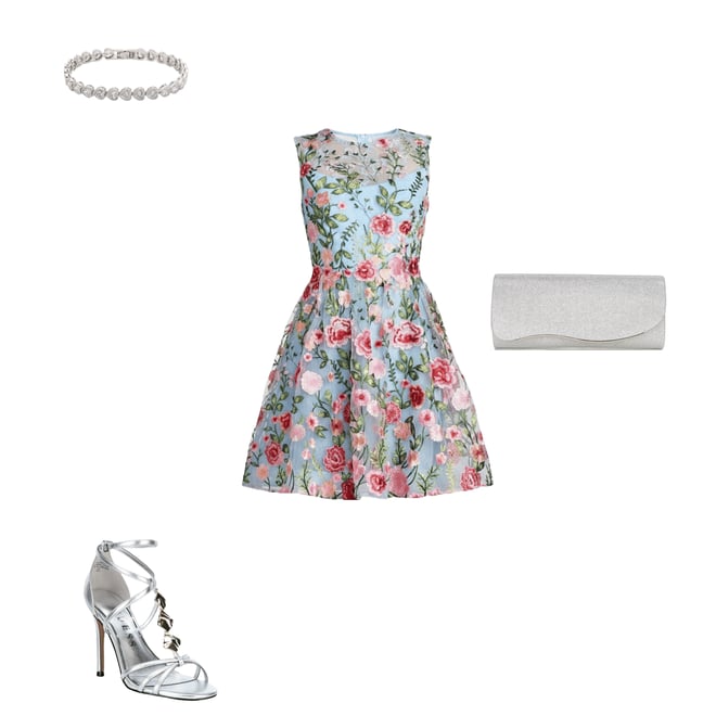 Mac Duggal Sleeveless Embroidered Lace High Neck Mini Dress | Dillard's