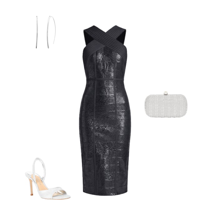 lace maxi black dress Zenith Black Lace Long-Sleeve Maxi Dress – Club L London main image 0
