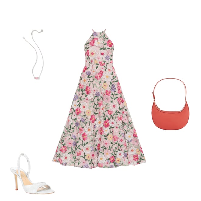 sachin and babi light blue dress Eliza J Embroidered Sequin Ballgown