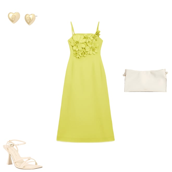 Mestiza New York Esperanza Linen 3D Floral Square Neck Sleeveless Midi Dress  | Dillard's