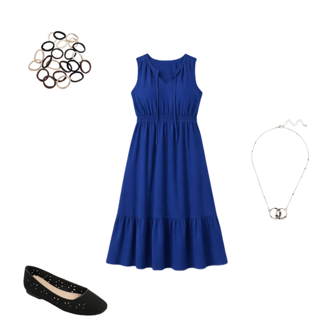 Bare Tie Notch Neck Empire Waist Midi Dress | maurices