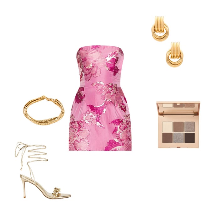 katie may valerie dress champagne garden details silhouette fabric Katie May Valerie Dress - Black