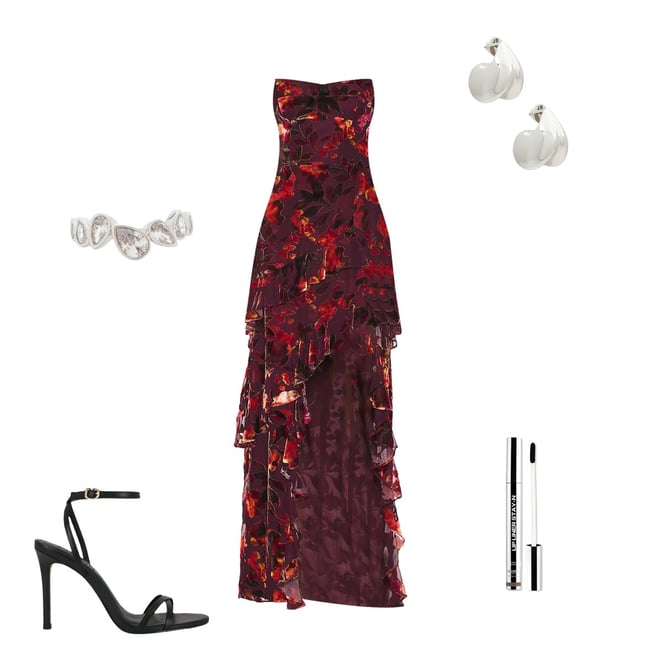 Amanda Uprichard Magnolia Maxi Dress in Sorrel Burnout | REVOLVE