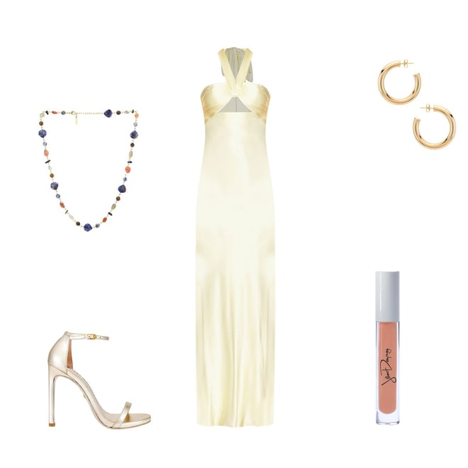 white christmas dresses La Lune Low Bk Halter Neck Midi Dress