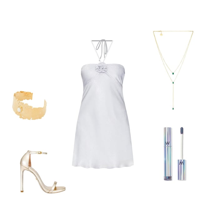 MORE TO COME Arie Mini Dress in Pale Blue | REVOLVE