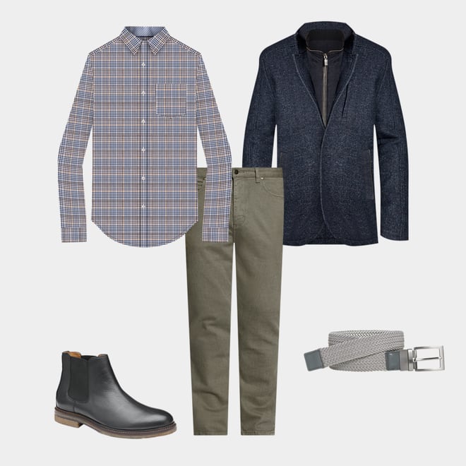 3rd bundle featuring 4 items which compliment Reversible Stretch-Woven Belt