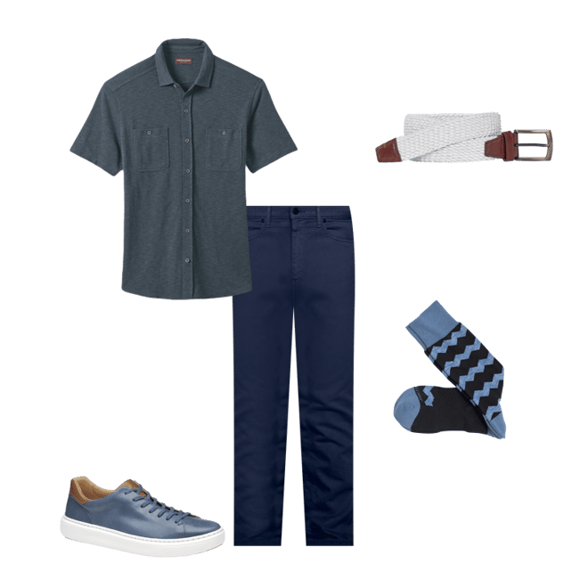 Men's Anders Lace-To-Toe in Navy Full Grain | Johnston & Murphy