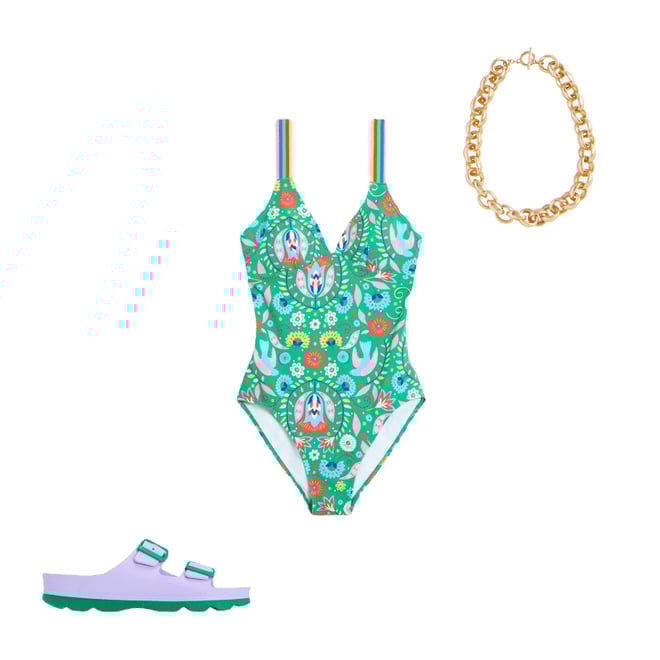 5th bundle featuring 2 items which compliment Lyla Double Buckle Sliders-Lavender Purple