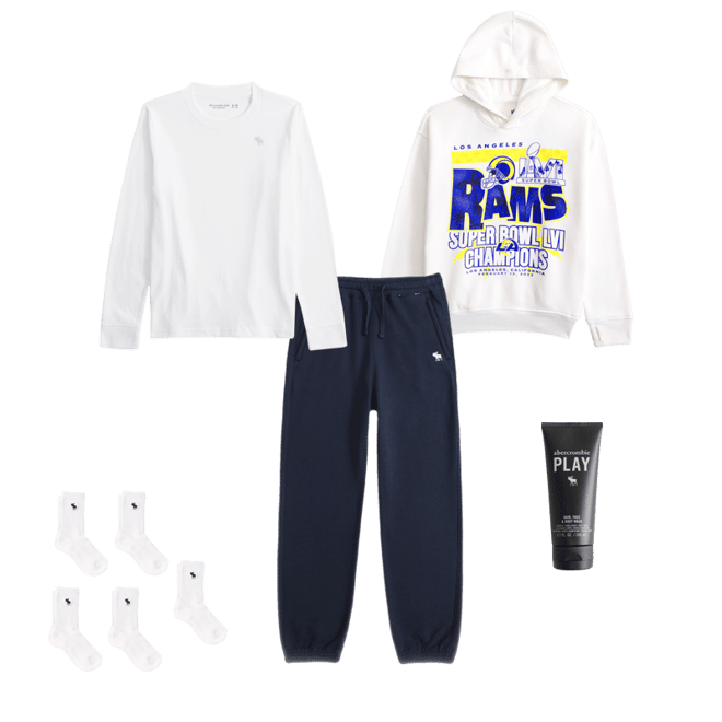 los angeles rams graphic popover hoodie