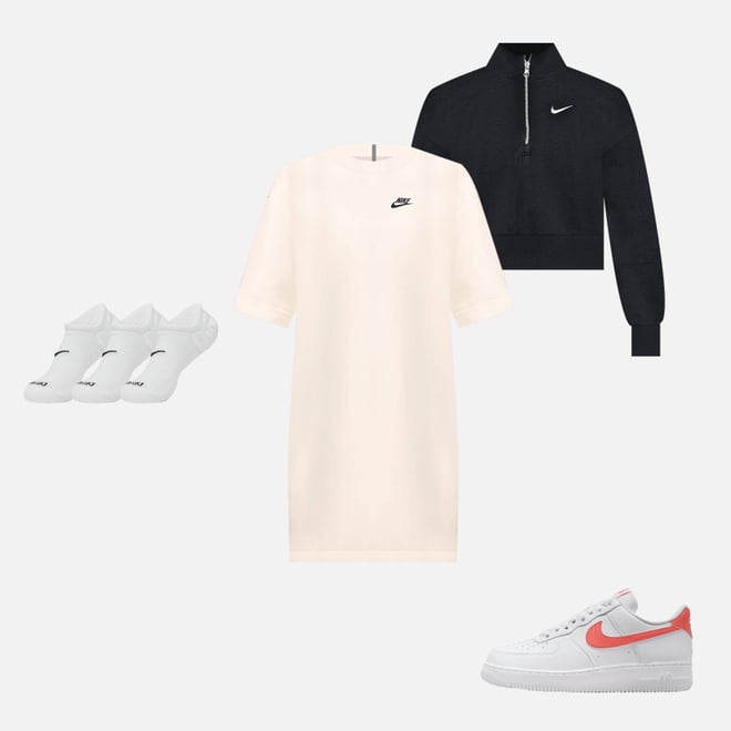 Women s Nike Sportswear Phoenix Fleece Oversized Half Zip Crop Sweatshirt JD Sports