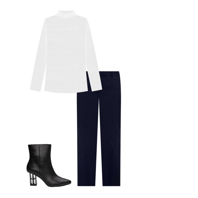 3rd bundle featuring 2 items which compliment Mock Neck Long Sleeve Knit Top