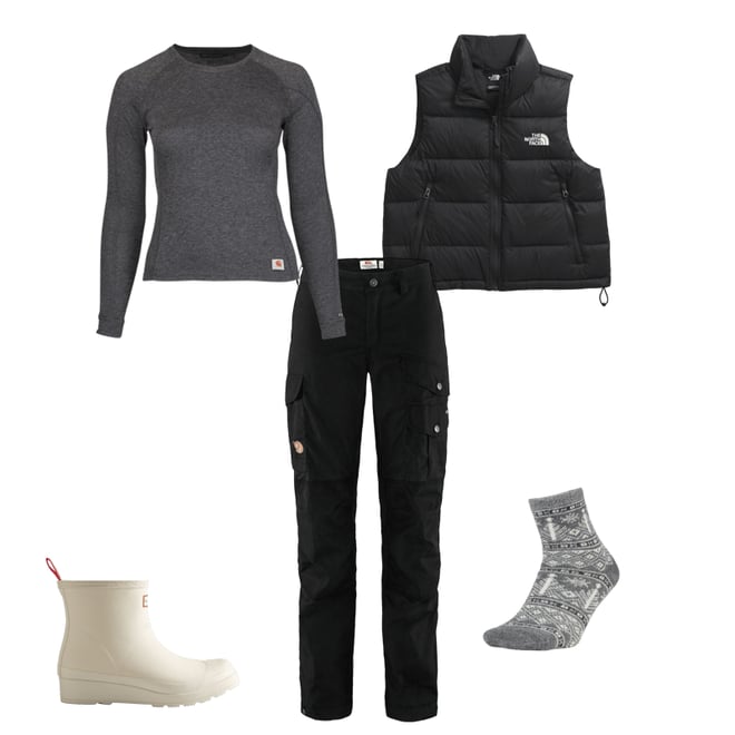 HUNTER Women's Play Vegan Shearling Insulated Short
