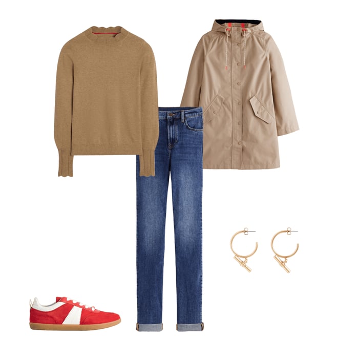 3rd bundle featuring 4 items which compliment Imi Scallop Trim Jumper, Fall Leaf