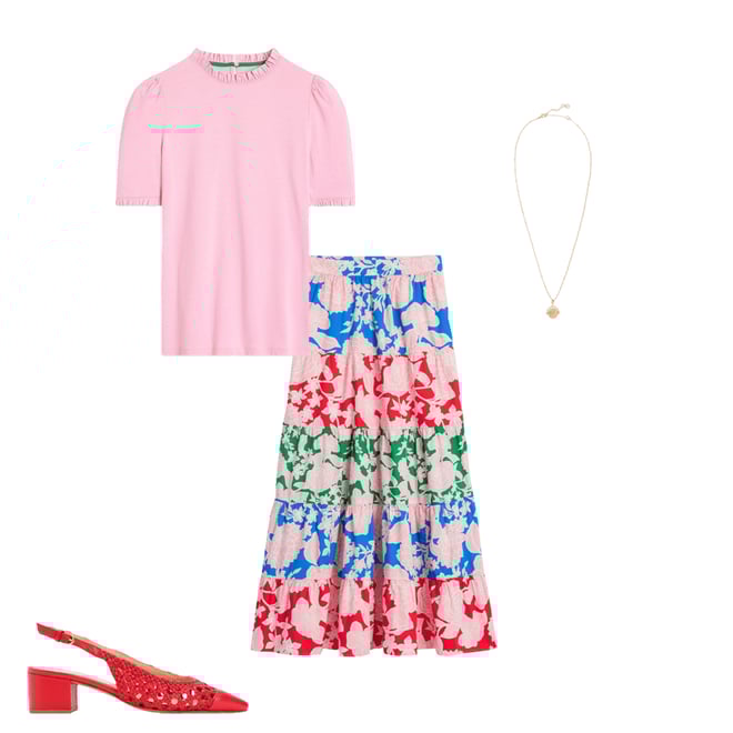 5th bundle featuring 3 items which compliment Nadia Poplin Maxi Skirt