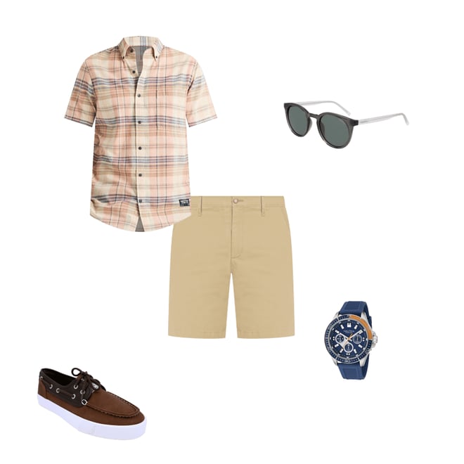 Big & Tall Nautica Jeans Co. Madras Plaid Short-Sleeve Shirt
