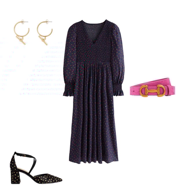 2nd bundle featuring 3 items which compliment Strap Block Heel Point Courts
