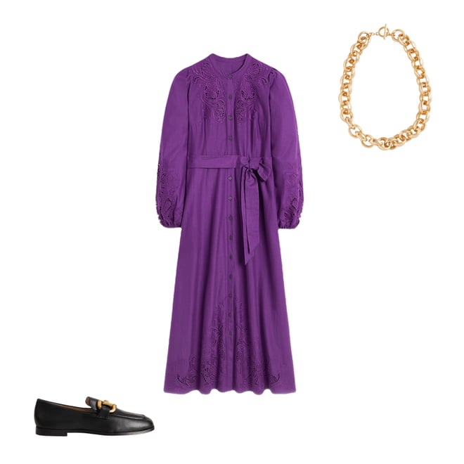 4th bundle featuring 2 items which compliment Mae Linen Blend Shirt Dress-Royal Purple