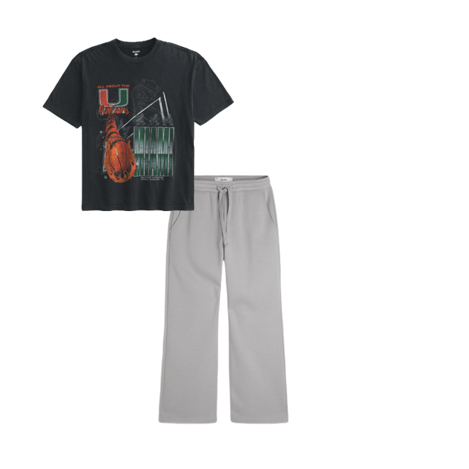 Boxy University of Miami Hurricanes Graphic Tee