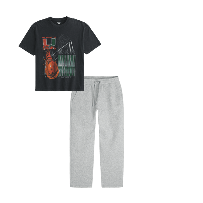Boxy University of Miami Hurricanes Graphic Tee