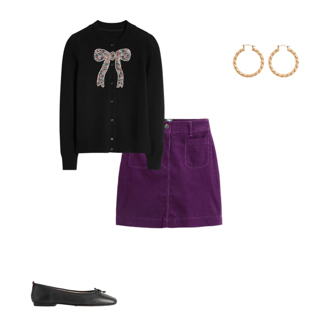 1st bundle featuring 3 items which compliment Estella Cord Skirt-Damson