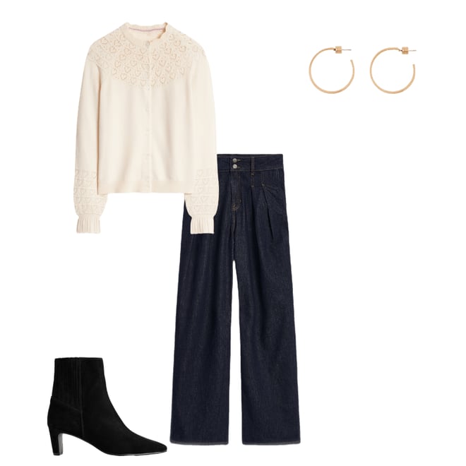 1st bundle featuring 3 items which compliment Back Panel Heeled Ankle Boot