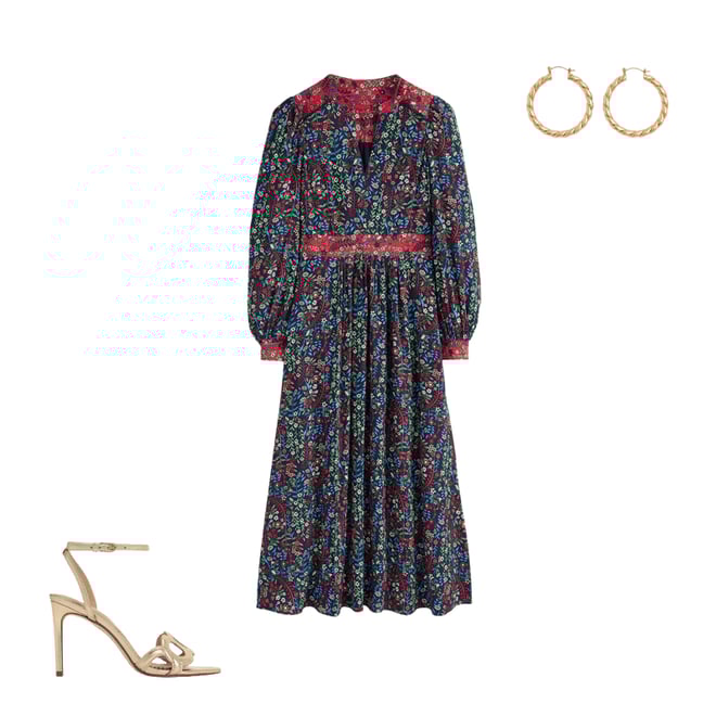 4th bundle featuring 2 items which compliment Circle Detail Heeled Sandal-Gold