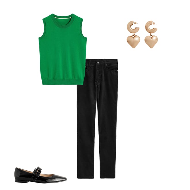 5th bundle featuring 3 items which compliment Emilia Cotton Crew Neck Tank-Rich Emerald