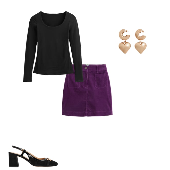 2nd bundle featuring 3 items which compliment Estella Cord Skirt-Damson