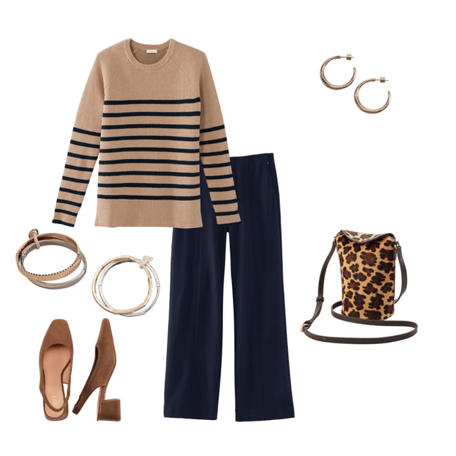 J. Jill top Striped Sweater