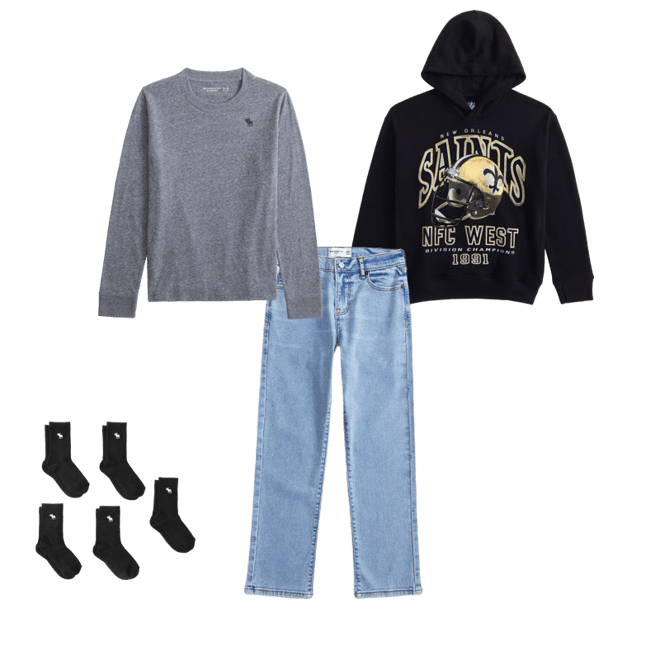 new orleans saints graphic popover hoodie