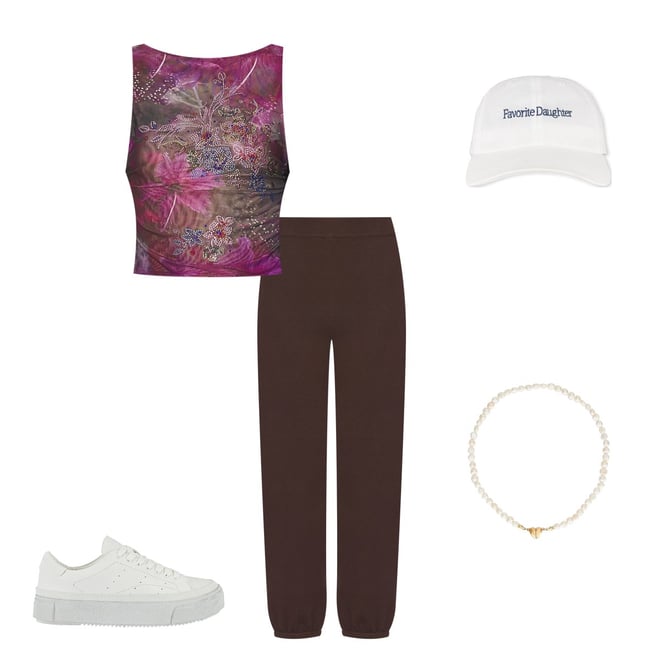 Jaded London Backless Hotfix Mesh Top in Multi | REVOLVE