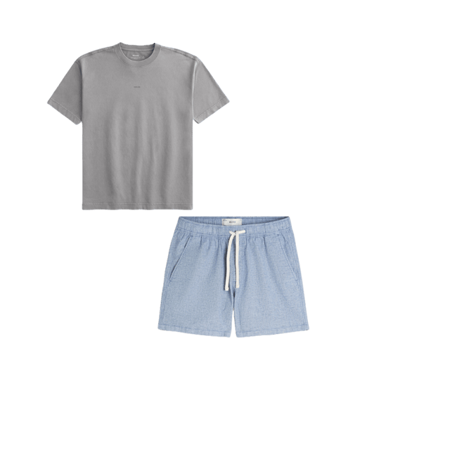 Mid-Thigh Linen-Blend Shorts