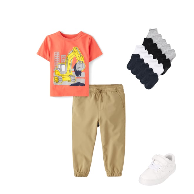 1st bundle featuring 3 items which compliment Baby And Toddler Boys Construction Graphic Tee