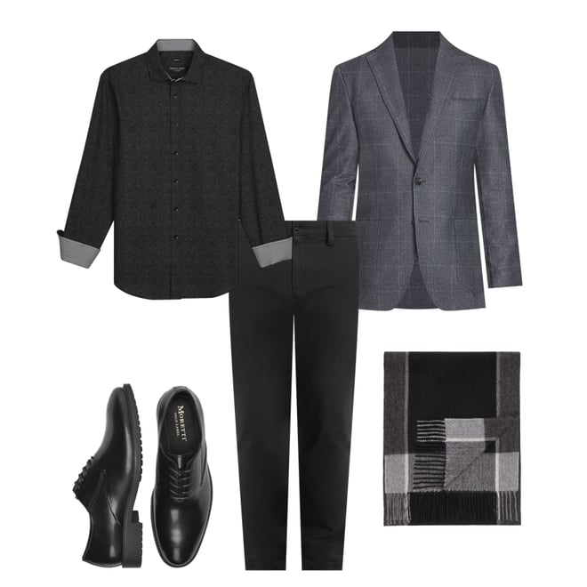 Joseph Abboud Modern Fit Windowpane Plaid Sport Coat Sport Coats Men s Wearhouse