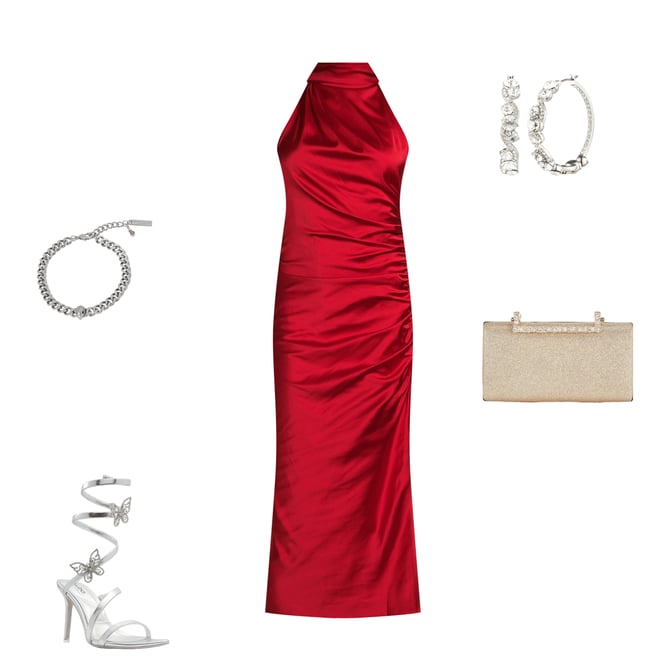 Belle by Badgley Mischka Holly Satin Mock Neck Sleeveless Sheath Dress Dillard s
