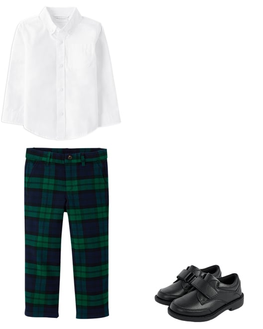 Baby Girls  Mommy And Me Plaid Bow Pintuck Dress - Nutcracker