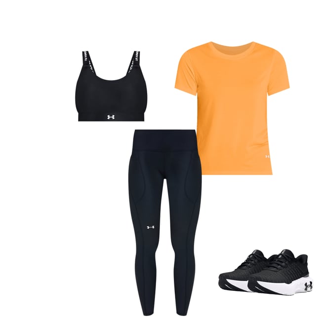 Under Armour Womens HeatGear Leggings Black Life Style Sports IE