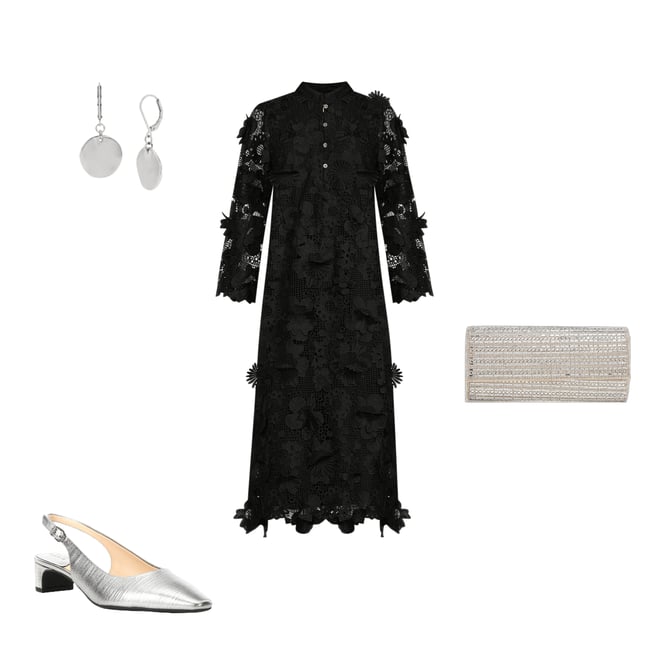 J.Marie Seraphina Floral Long Sleeve 3D Lace Mandarin Collar J.Marie Seraphina Floral Long Sleeve 3D Lace Mandarin Collar