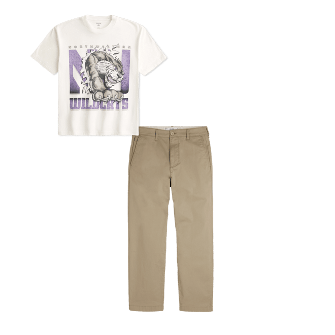 Boxy Northwestern University Wildcats Graphic Tee
