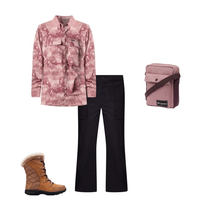 売れ筋商品|||コロンビア カットソー トップス レディース Elevated View Utility Long-Sleeve Shirt - Women's Eraser Pink Deco Camo Women's Elevated View Utility Long Sleeve Shirt | Columbia
