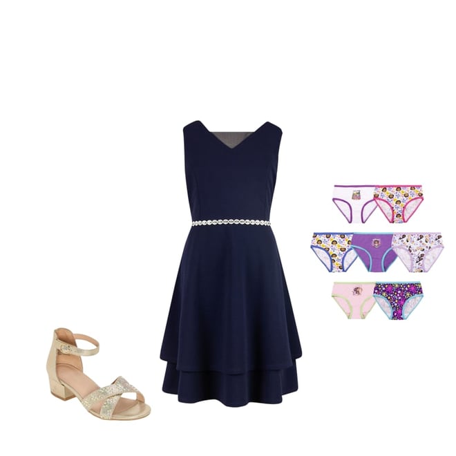 Speechless Big Kid Girls Embellished Sleeveless, Color: Navy