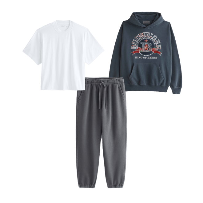 Sudadera con capucha sin cierres con estampa de Budweiser