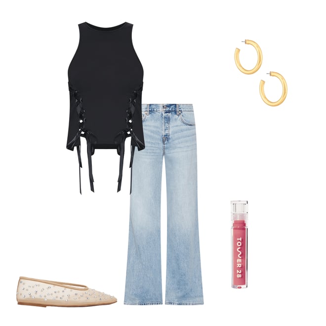 1st bundle featuring 4 items which compliment x Maggie MacDonald Jade Low Rise Relaxed Flare