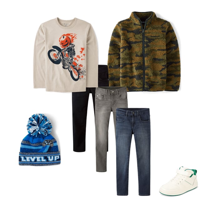3rd bundle featuring 4 items which compliment Boys Contrast Cuff Mid Top Sneakers