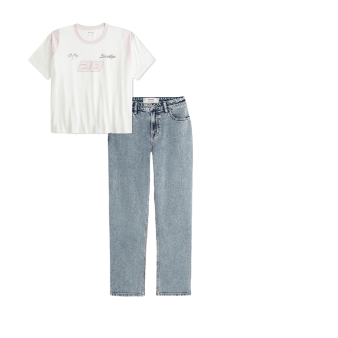 High-Rise Medium Wash Straight Jeans